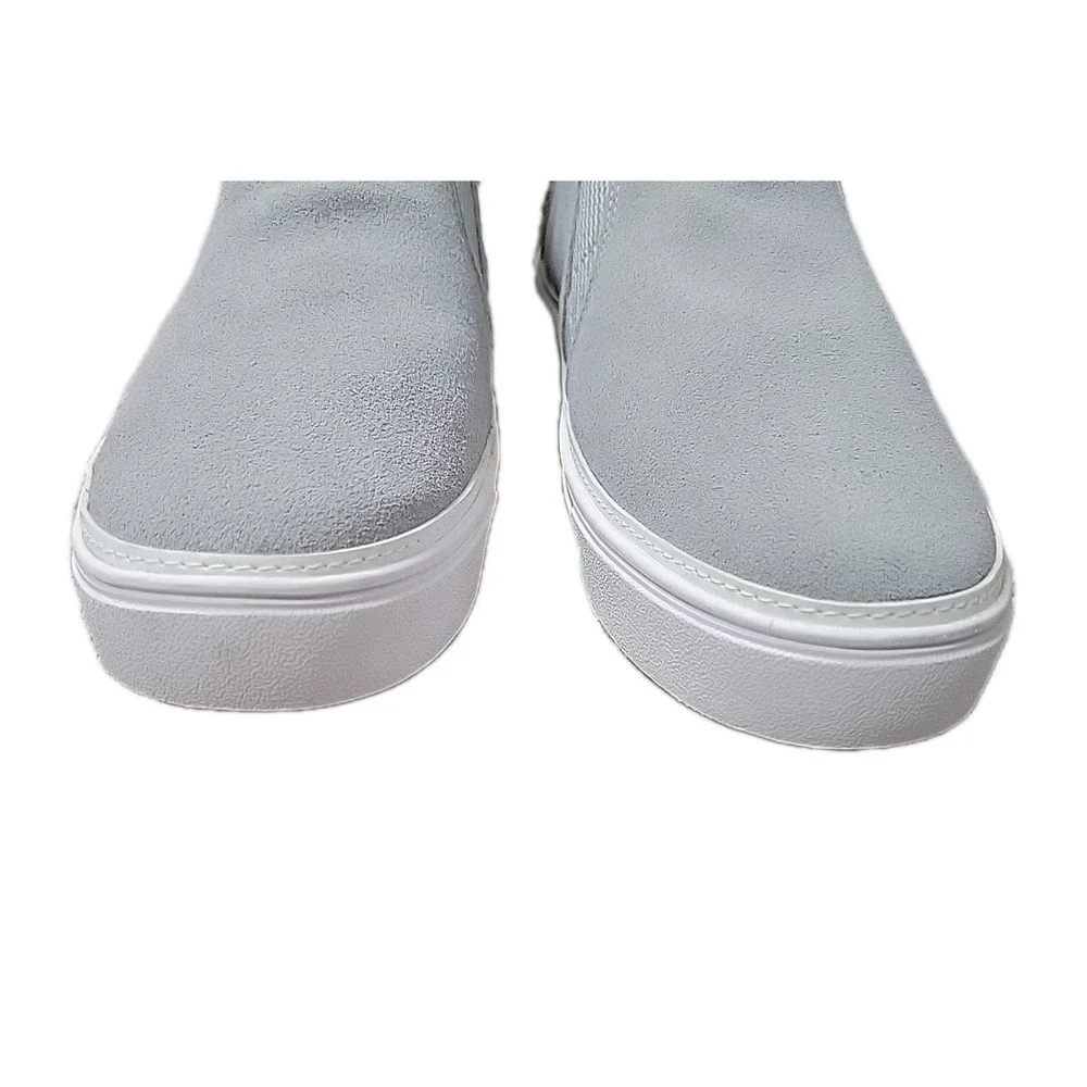 TOMS Bryce•Grey Suede/Faux‎ Fur•Women's Sz 10 Slip-On Ankle Bootie/Sneaker•NWT